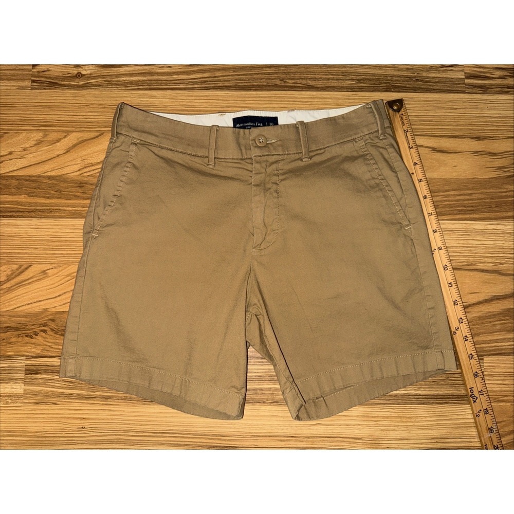ABERCROMBIE & FITCH Mens COTTON‎ SHORTS Khaki  Sz 30
